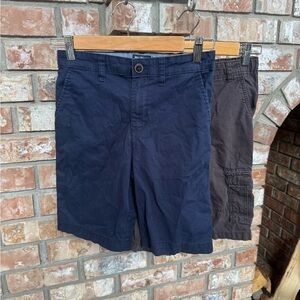 OshKosh B'gosh Navy and Brown Kids Shorts -Sz 10